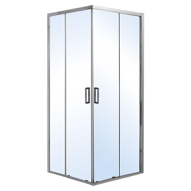 BOX DOCCIA MUSA RETTANGOLARE 80X80 H 190 cm PROFILI ARGENTO LUCIDO VETRO TRASPARENTE 6 mm | Tecnomat BOX DOCCIA MUSA RETTANGOLARE 80X80 H 190 cm PROFILI ARGENTO LUCIDO VETRO TRASPARENTE 6 mm | Tecnomat