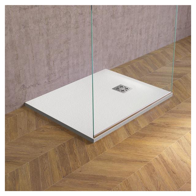 PIATTO DOCCIA EFFETTO PIETRA MARMORESINA BIANCO 70x90 cm H 3 cm PILETTA Ø 90 mm | Tecnomat PIATTO DOCCIA EFFETTO PIETRA MARMORESINA BIANCO 70x90 cm H 3 cm PILETTA Ø 90 mm | Tecnomat