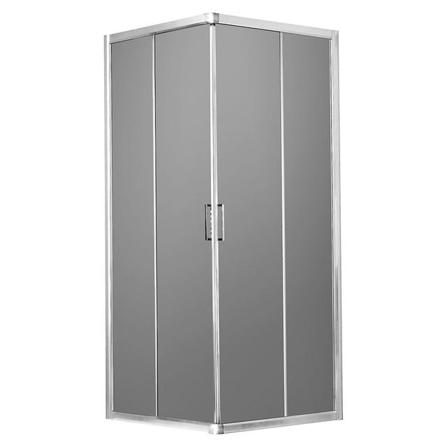 LATO PER ANGOLO VITA (77,5-80) H 195 cm VETRO TEMPERATO FUME' 6 mm ARGENTO LUCIDO | Tecnomat LATO PER ANGOLO VITA (77,5-80) H 195 cm VETRO TEMPERATO FUME' 6 mm ARGENTO LUCIDO | Tecnomat