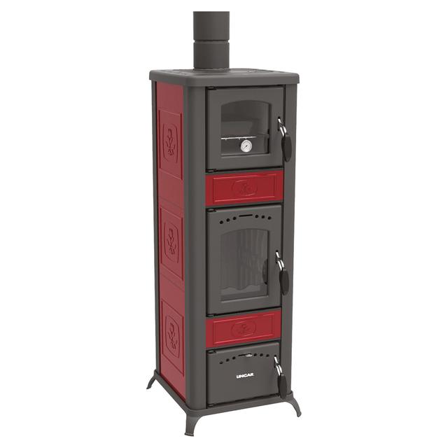 STUFA LEGNA LINCAR ALICE 490 6,1 kW CON FORNO BORDEAUX | Tecnomat STUFA LEGNA LINCAR ALICE 490 6,1 kW CON FORNO BORDEAUX | Tecnomat