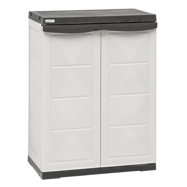 ARMADIO IN RESINA TRIOPLAST 2 ANTE 1 RIPIANO 64x84,5x37 cm (LxHxP) NERO / GRIGIO | Tecnomat ARMADIO IN RESINA TRIOPLAST 2 ANTE 1 RIPIANO 64x84,5x37 cm (LxHxP) NERO / GRIGIO | Tecnomat