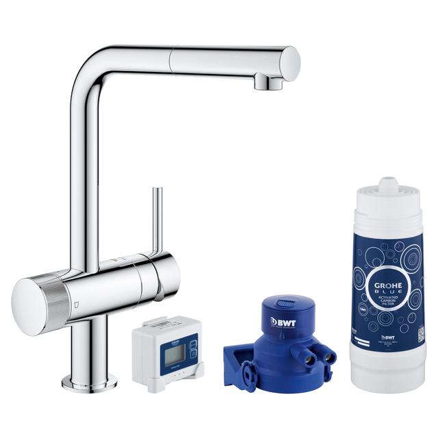 SISTEMA FILTRAZIONE GROHE BLUE PURE MINTA 30382000 MISCELATORE CROMO DOCCIA ESTRAIBILE | Tecnomat SISTEMA FILTRAZIONE GROHE BLUE PURE MINTA 30382000 MISCELATORE CROMO DOCCIA ESTRAIBILE | Tecnomat