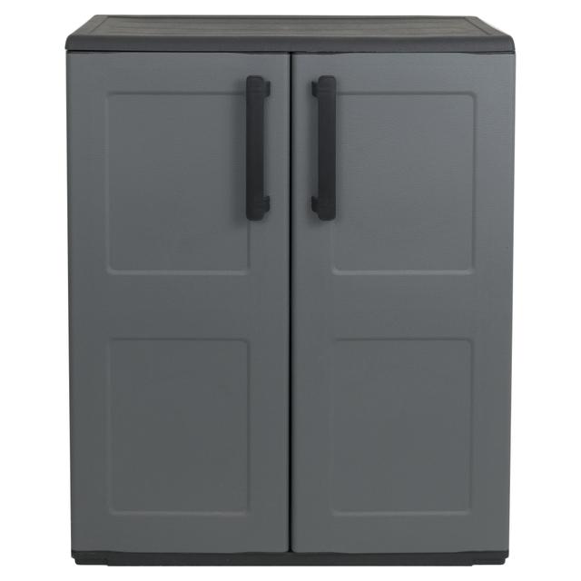 ARMADIO IN RESINA ART PLAST 2 ANTE 1 RIPIANO 84x68x37 cm GRIGIO | Tecnomat ARMADIO IN RESINA ART PLAST 2 ANTE 1 RIPIANO 84x68x37 cm GRIGIO | Tecnomat