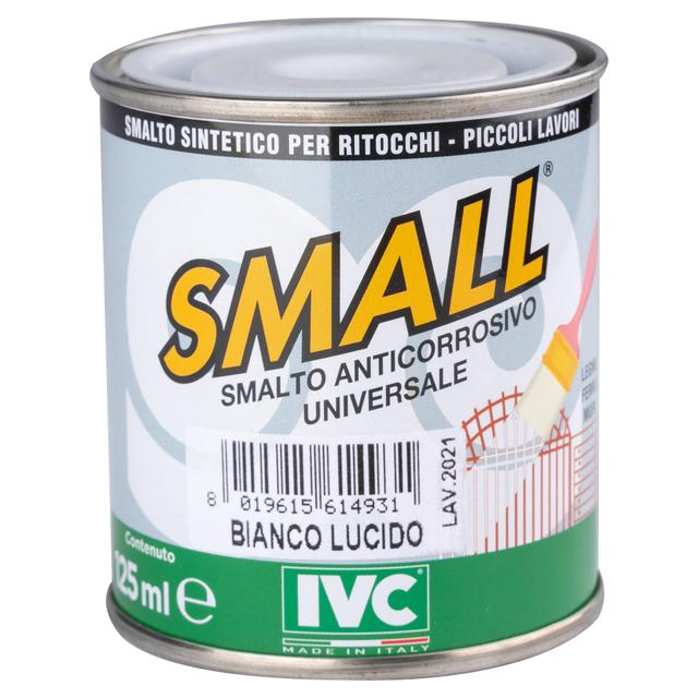 SMALTO SINTETICO RITOCCO UNIVERSAL SMALL BIANCO LUCIDO 125 ml ANTICORROSIVO 12 m² CON 1 l | Tecnomat SMALTO SINTETICO RITOCCO UNIVERSAL SMALL BIANCO LUCIDO 125 ml ANTICORROSIVO 12 m² CON 1 l | Tecnomat