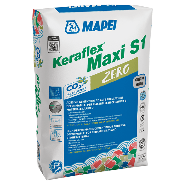 COLLA KERAFLEX MAXI S1-0 ZERO MAPEI 25 Kg GRIGIO | Tecnomat COLLA KERAFLEX MAXI S1-0 ZERO MAPEI 25 Kg GRIGIO | Tecnomat