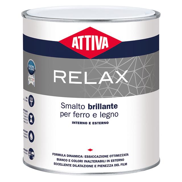 SMALTO SOLVENTE ATTIVA RELAX 0,75 l BRILLANTE BIANCO ALTO SOLIDO 12-13 m² CON1 l | Tecnomat SMALTO SOLVENTE ATTIVA RELAX 0,75 l BRILLANTE BIANCO ALTO SOLIDO 12-13 m² CON1 l | Tecnomat