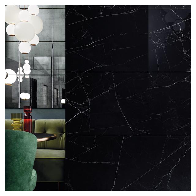 PAVIMENTO INTERNO ROYAL NERO L/R 60x120 cm RETTIFICATO PEI4 GRES PORCELLANATO | Tecnomat PAVIMENTO INTERNO ROYAL NERO L/R 60x120 cm RETTIFICATO PEI4 GRES PORCELLANATO | Tecnomat