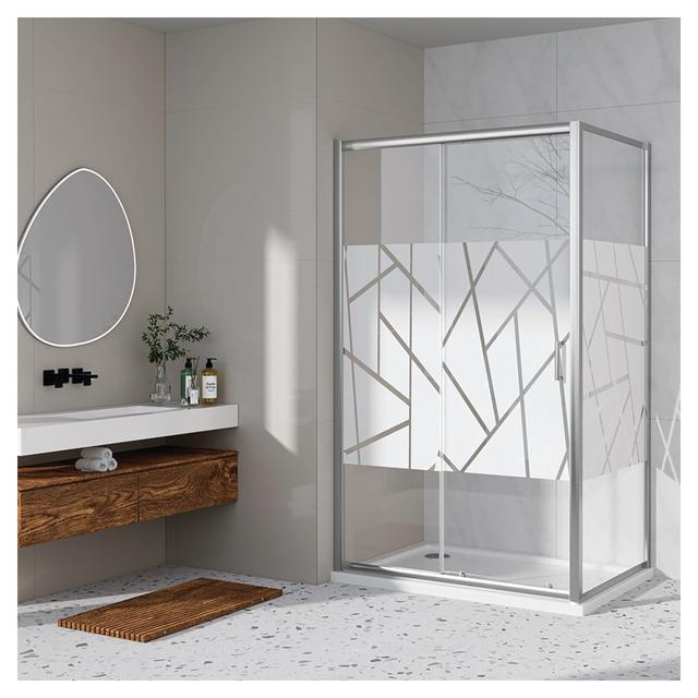 PORTA DOCCIA GATE SCORREVOLE 120cm LATO FISSO 80cm H190 VETRO 6mm SERIGRAFATO PROFILO CROMO | Tecnomat PORTA DOCCIA GATE SCORREVOLE 120cm LATO FISSO 80cm H190 VETRO 6mm SERIGRAFATO PROFILO CROMO | Tecnomat