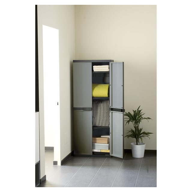 ARMADIO IN RESINA PLASTMECCANICA 2 ANTE TUTTOPIANI 65x165x37 cm GRIGIO SCURO | Tecnomat ARMADIO IN RESINA PLASTMECCANICA 2 ANTE TUTTOPIANI 65x165x37 cm GRIGIO SCURO | Tecnomat