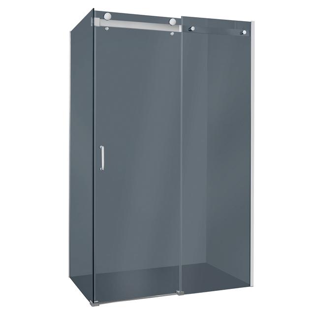 LATO FISSO EWALU 80 cm H 195 cm VETRO TEMPERATO 8 mm FUME PROFILI CROMATI | Tecnomat LATO FISSO EWALU 80 cm H 195 cm VETRO TEMPERATO 8 mm FUME PROFILI CROMATI | Tecnomat