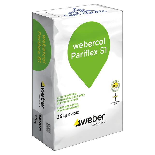 COLLA PARIFLEX S1 WEBER GRIGIA 25 kg C2TES1 | Tecnomat COLLA PARIFLEX S1 WEBER GRIGIA 25 kg C2TES1 | Tecnomat