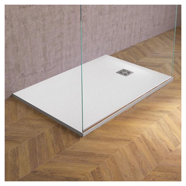 PIATTO DOCCIA EFFETTO PIETRA MARMORESINA BIANCO 70x100 cm H 3 cm PILETTA Ø 90 mm | Tecnomat PIATTO DOCCIA EFFETTO PIETRA MARMORESINA BIANCO 70x100 cm H 3 cm PILETTA Ø 90 mm | Tecnomat