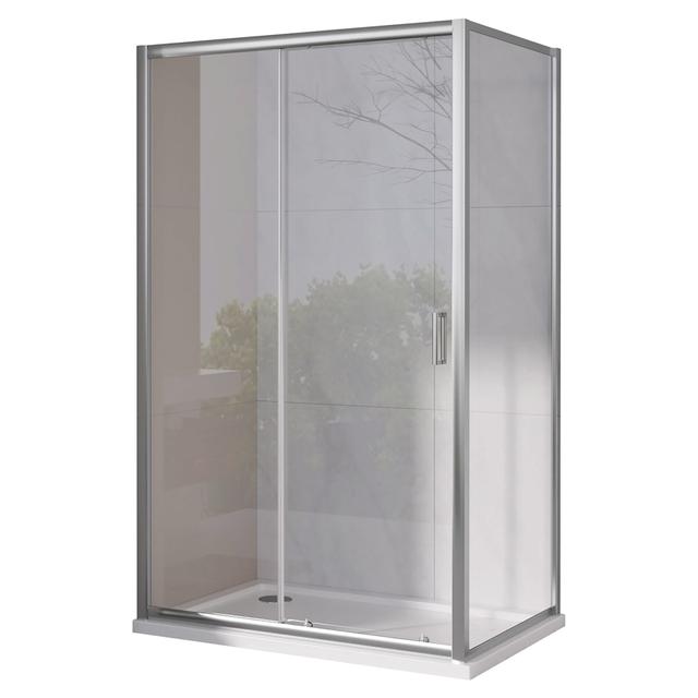 PORTA DOCCIA GATE SCORREVOLE 120cm LATO FISSO 80cm H190 VETRO 6mm TRASPARENTE PROFILO CROMO | Tecnomat PORTA DOCCIA GATE SCORREVOLE 120cm LATO FISSO 80cm H190 VETRO 6mm TRASPARENTE PROFILO CROMO | Tecnomat