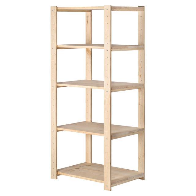 SCAFFALE PINO MASSICCIO 5 RIPIANI 150 kg MONTAGGIO A VITE 75,6x175x56 cm (LxHxP) | Tecnomat SCAFFALE PINO MASSICCIO 5 RIPIANI 150 kg MONTAGGIO A VITE 75,6x175x56 cm (LxHxP) | Tecnomat