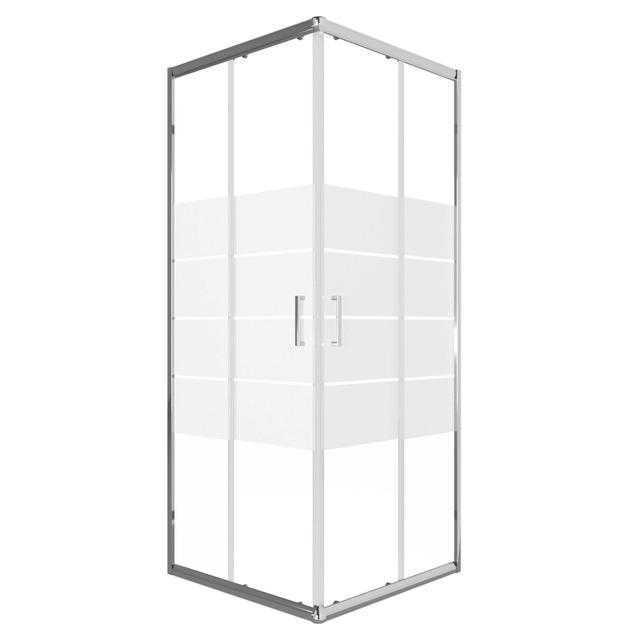 BOX DOCCIA MARINA(78,5x79,5)x(78,5x79,5) VETRO TEMPERATO SERIGRAFATO 5 mm PROFILI CROMATI | Tecnomat BOX DOCCIA MARINA(78,5x79,5)x(78,5x79,5) VETRO TEMPERATO SERIGRAFATO 5 mm PROFILI CROMATI | Tecnomat