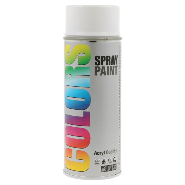 SMALTO SPRAY COLORS MOTIP RAL 9003 BIANCO SEGNALE 400 ml 2 - 4 m² CON 1 l | Tecnomat SMALTO SPRAY COLORS MOTIP RAL 9003 BIANCO SEGNALE 400 ml 2 - 4 m² CON 1 l | Tecnomat