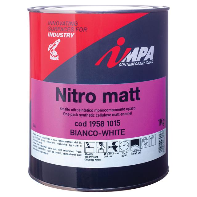 SMALTO NITRO IMPA OPACO BIANCO 1 kg IDEALE PER CARROZZERIA 7-8 mq/kg A 2 MANI | Tecnomat SMALTO NITRO IMPA OPACO BIANCO 1 kg IDEALE PER CARROZZERIA 7-8 mq/kg A 2 MANI | Tecnomat