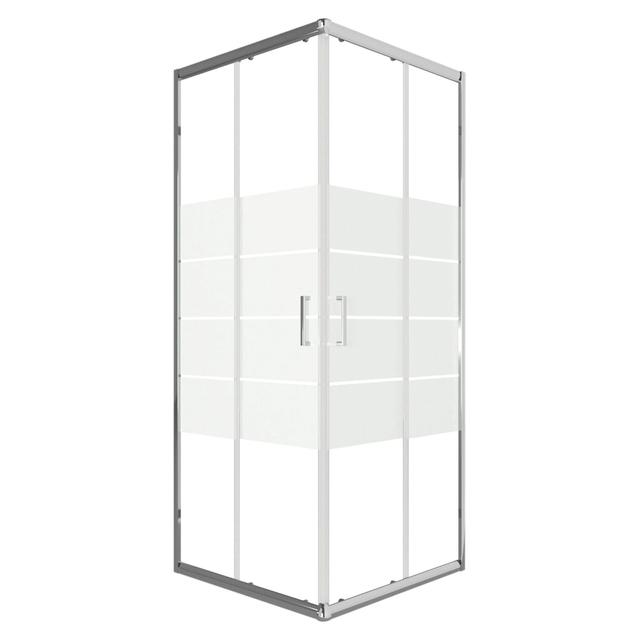 BOX DOCCIA MARINA(68,5x69,5)x(88,5x89,5) VETRO TEMPERATO SERIGRAFATO 5 mm PROFILI CROMATI | Tecnomat BOX DOCCIA MARINA(68,5x69,5)x(88,5x89,5) VETRO TEMPERATO SERIGRAFATO 5 mm PROFILI CROMATI | Tecnomat