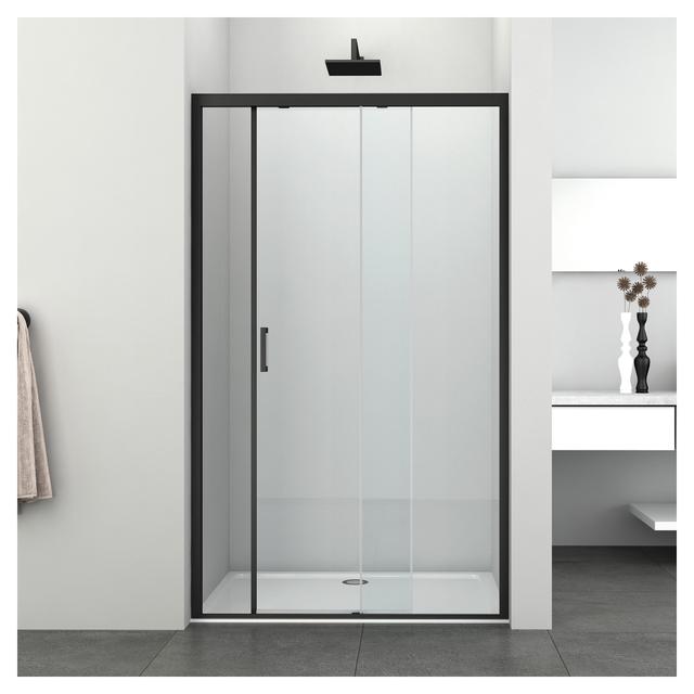 PORTA DOCCIA PLUS SCORREVOLE 117-120 cm H190cm VETRO TEMPERATO 6 mm TRASPARENTE PROFILI NERI | Tecnomat PORTA DOCCIA PLUS SCORREVOLE 117-120 cm H190cm VETRO TEMPERATO 6 mm TRASPARENTE PROFILI NERI | Tecnomat