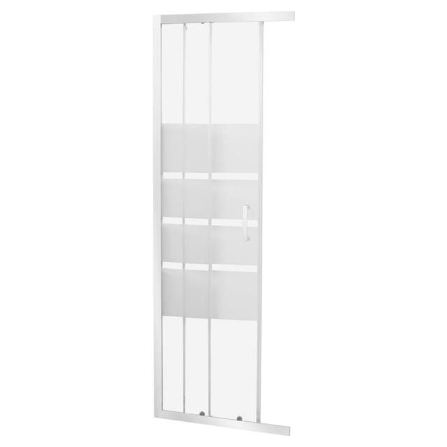 LATO PER ANGOLO PERLOZ 80 ALTEZZA 190 cm VETRO TEMPERATO SERIGRAFATO 6 mm PROFILI CROMATI | Tecnomat LATO PER ANGOLO PERLOZ 80 ALTEZZA 190 cm VETRO TEMPERATO SERIGRAFATO 6 mm PROFILI CROMATI | Tecnomat