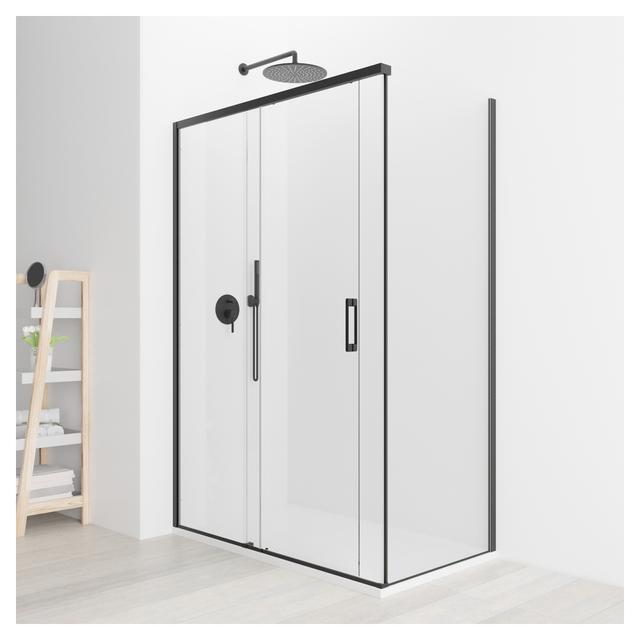 L ANGOLO FILA 136,5-138,5 PORTA 137-141 H200 cm DESTRA TRASPARENTE 6 mm PROFILI NERI | Tecnomat L ANGOLO FILA 136,5-138,5 PORTA 137-141 H200 cm DESTRA TRASPARENTE 6 mm PROFILI NERI | Tecnomat