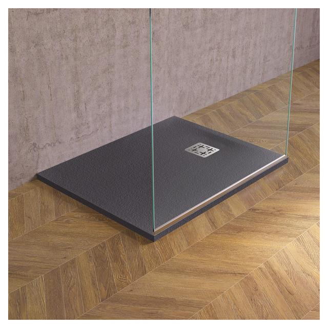 PIATTO DOCCIA EFFETTO PIETRA MARMORESINA NERO 70x90 cm H 3 cm PILETTA Ø 90 mm | Tecnomat PIATTO DOCCIA EFFETTO PIETRA MARMORESINA NERO 70x90 cm H 3 cm PILETTA Ø 90 mm | Tecnomat