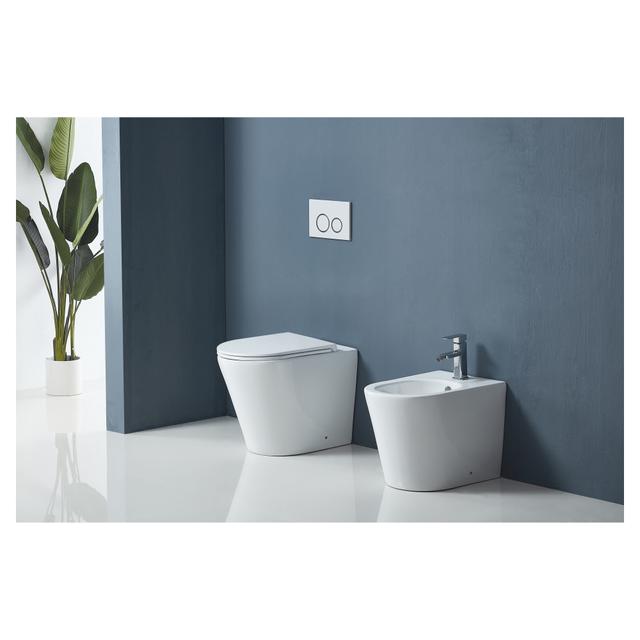 VASO CON SEDILE SERIE TURIN FILO MURO SCARICO MULTIPLO IN CERAMICA BIANCA SENZA BRIDA | Tecnomat VASO CON SEDILE SERIE TURIN FILO MURO SCARICO MULTIPLO IN CERAMICA BIANCA SENZA BRIDA | Tecnomat