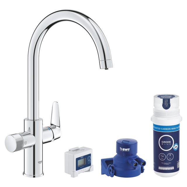 SISTEMA DI FILTRAZIONE GROHE STARTCURVE CON MISCELATORE LAVELLO 3 VIE E CARTUCCIA 30593000 | Tecnomat SISTEMA DI FILTRAZIONE GROHE STARTCURVE CON MISCELATORE LAVELLO 3 VIE E CARTUCCIA 30593000 | Tecnomat