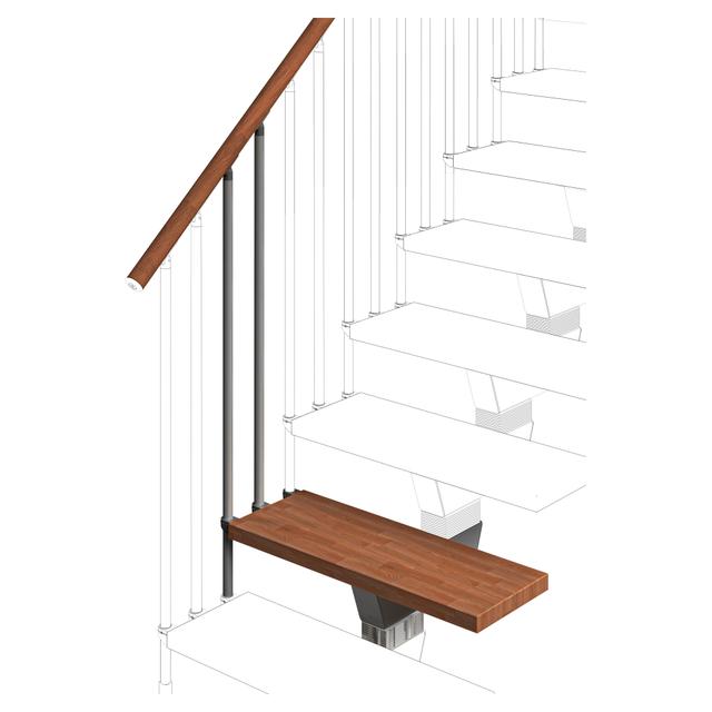GRADINO SUPPLEMENTARE PER SCALA MAXI IN LEGNO DI FAGGIO NOCE ACCIAIO GRIGIO SCURO | Tecnomat GRADINO SUPPLEMENTARE PER SCALA MAXI IN LEGNO DI FAGGIO NOCE ACCIAIO GRIGIO SCURO | Tecnomat
