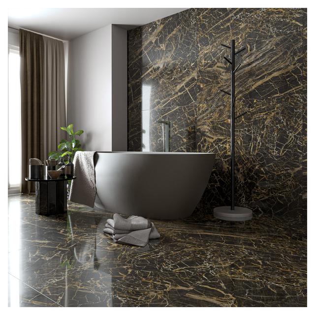 PAVIMENTO INTERNO BLACK GOLDEN LUCIDO 60x120x1,05 cm RETTIFICATO GRES PORCELLANATO | Tecnomat PAVIMENTO INTERNO BLACK GOLDEN LUCIDO 60x120x1,05 cm RETTIFICATO GRES PORCELLANATO | Tecnomat