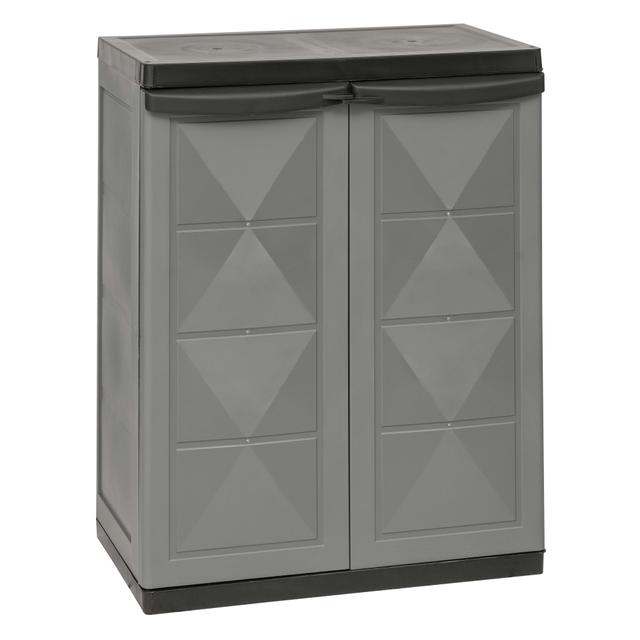 ARMADIO IN RESINA TRIOPLAST 2 ANTE 1 RIPIANO 64x84x37 cm GRIGIO SCURO | Tecnomat ARMADIO IN RESINA TRIOPLAST 2 ANTE 1 RIPIANO 64x84x37 cm GRIGIO SCURO | Tecnomat