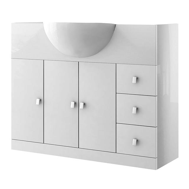 BASE PORTALAVABO PALACE A TERRA BIANCO LAVABO SOTTOPIANO 100x33,5x81 cm (LxPxH) | Tecnomat BASE PORTALAVABO PALACE A TERRA BIANCO LAVABO SOTTOPIANO 100x33,5x81 cm (LxPxH) | Tecnomat