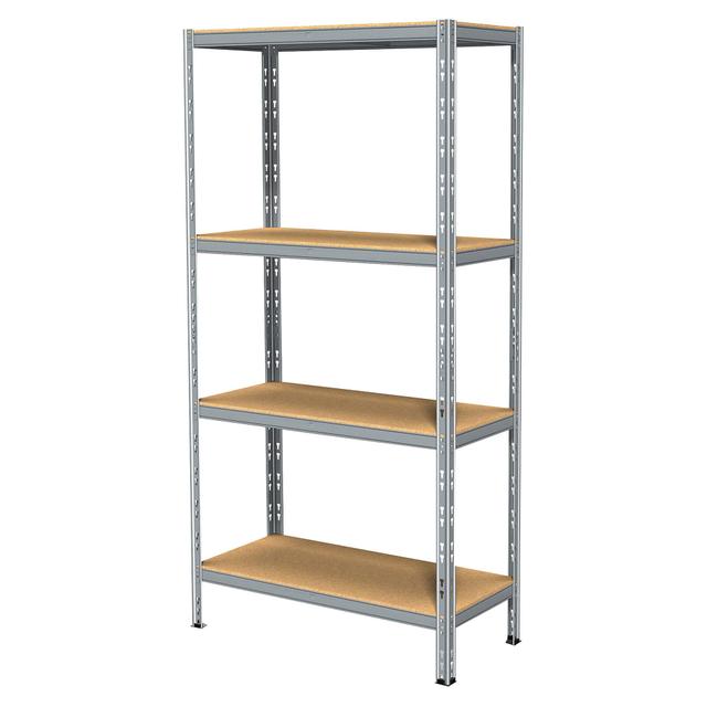 SCAFFALE LEGNO/METALLO 4 RIPIANI 200 kg ZINCATO AD INCASTRO 80x180x30 cm (LxHxP) | Tecnomat SCAFFALE LEGNO/METALLO 4 RIPIANI 200 kg ZINCATO AD INCASTRO 80x180x30 cm (LxHxP) | Tecnomat