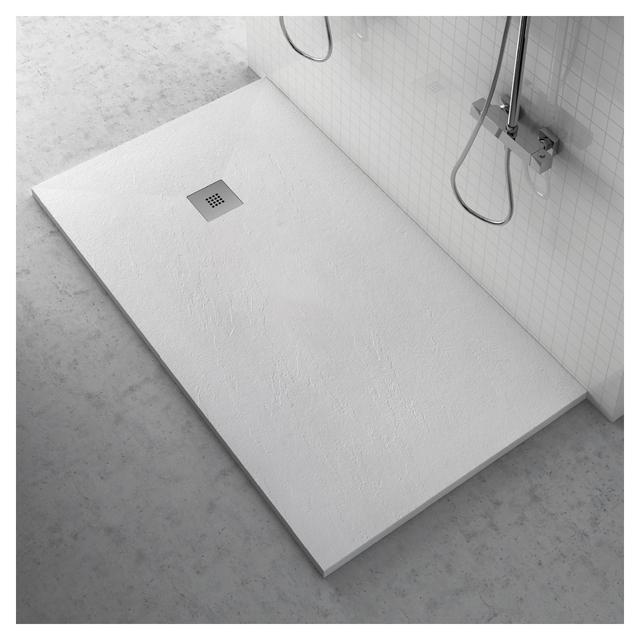 PIATTO DOCCIA PIZARRA EFFETTO PIETRA IN MARMORESINA BIANCO 70x120 cm H 2,5 cm PILETTA Ø 90 mm | Tecnomat PIATTO DOCCIA PIZARRA EFFETTO PIETRA IN MARMORESINA BIANCO 70x120 cm H 2,5 cm PILETTA Ø 90 mm | Tecnomat