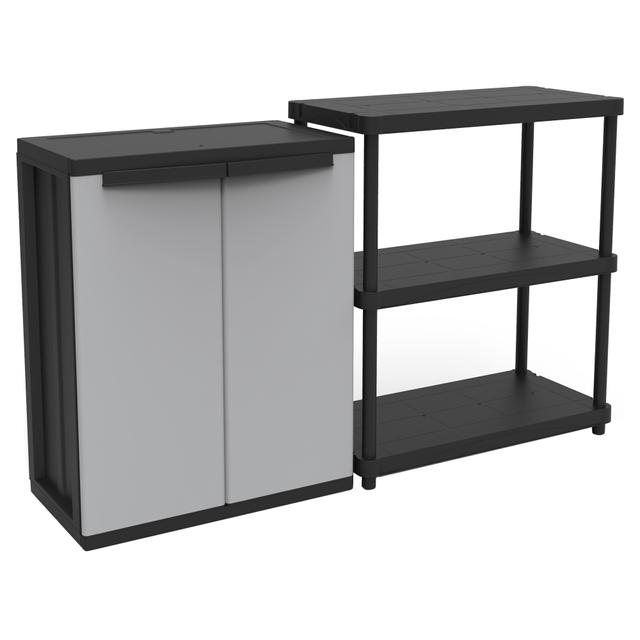 ARMADIO IN RESINA TERRY 2 ANTE CON SCAFFALE 3 RIPIANI 68x85x37,5/80x92x40 cm | Tecnomat ARMADIO IN RESINA TERRY 2 ANTE CON SCAFFALE 3 RIPIANI 68x85x37,5/80x92x40 cm | Tecnomat