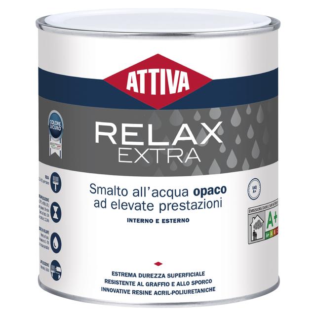 SMALTO ACQUA ATTIVA RELAX EXTRA 0,75 l BIANCO OPACO URETANICO 12-13 m² CON 1 MANO | Tecnomat SMALTO ACQUA ATTIVA RELAX EXTRA 0,75 l BIANCO OPACO URETANICO 12-13 m² CON 1 MANO | Tecnomat