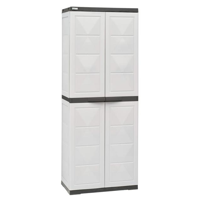 ARMADIO IN RESINA TRIOPLAST 2 ANTE TUTTOPIANI 64x164,5x37 cm (LxHxP) NERO / GRIGIO | Tecnomat ARMADIO IN RESINA TRIOPLAST 2 ANTE TUTTOPIANI 64x164,5x37 cm (LxHxP) NERO / GRIGIO | Tecnomat