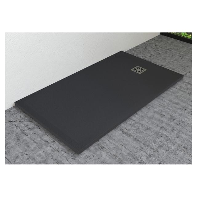 PIATTO DOCCIA EFFETTO PIETRA IN MARMORESINA NERO 80x100 cm H 3 cm PILETTA Ø 90 mm | Tecnomat PIATTO DOCCIA EFFETTO PIETRA IN MARMORESINA NERO 80x100 cm H 3 cm PILETTA Ø 90 mm | Tecnomat