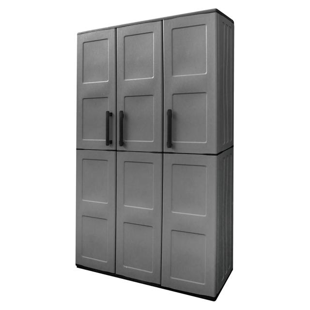 ARMADIO IN RESINA ART PLAST 3 ANTE TUTTOPIANI PORTASCOPE 102x163x37 cm NERO/GRIGIO | Tecnomat ARMADIO IN RESINA ART PLAST 3 ANTE TUTTOPIANI PORTASCOPE 102x163x37 cm NERO/GRIGIO | Tecnomat