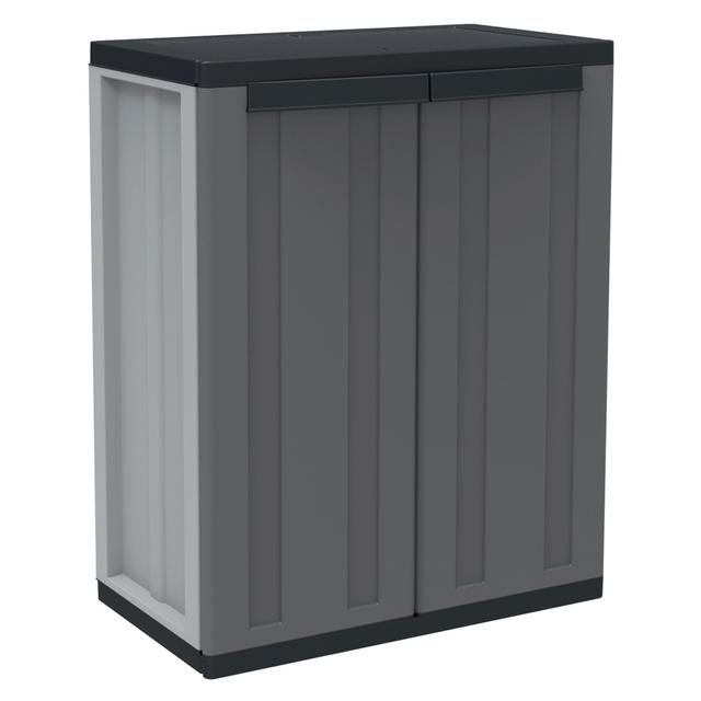 ARMADIO IN RESINA TERRY 2 ANTE 1 RIPIANO 68x85x37,5cm GRIGIO/NERO | Tecnomat ARMADIO IN RESINA TERRY 2 ANTE 1 RIPIANO 68x85x37,5cm GRIGIO/NERO | Tecnomat